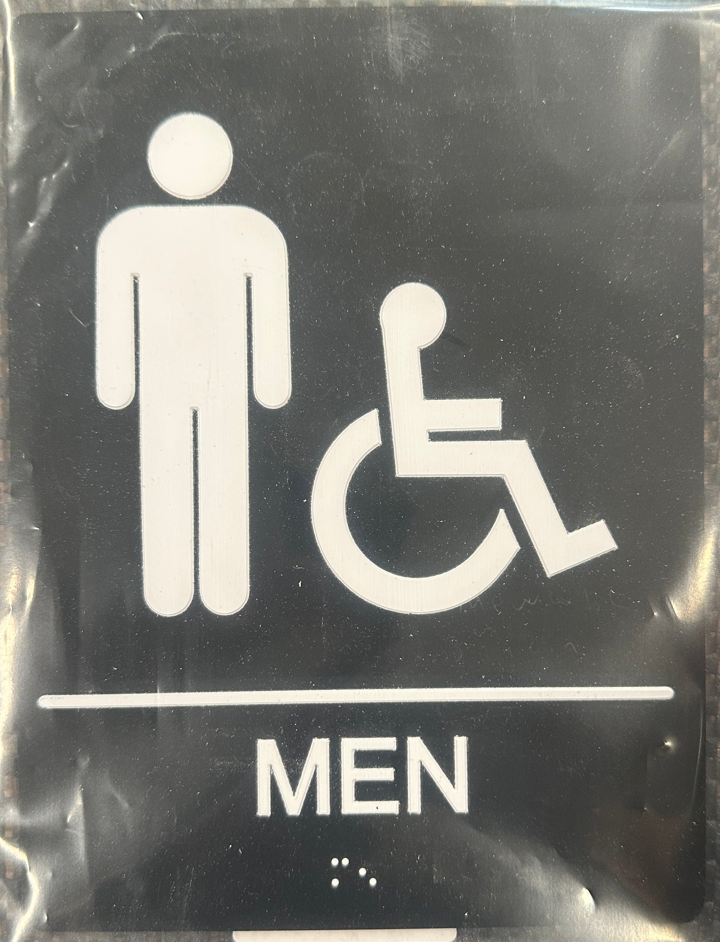 Men Wall Person/Wheelchair Black 6x8