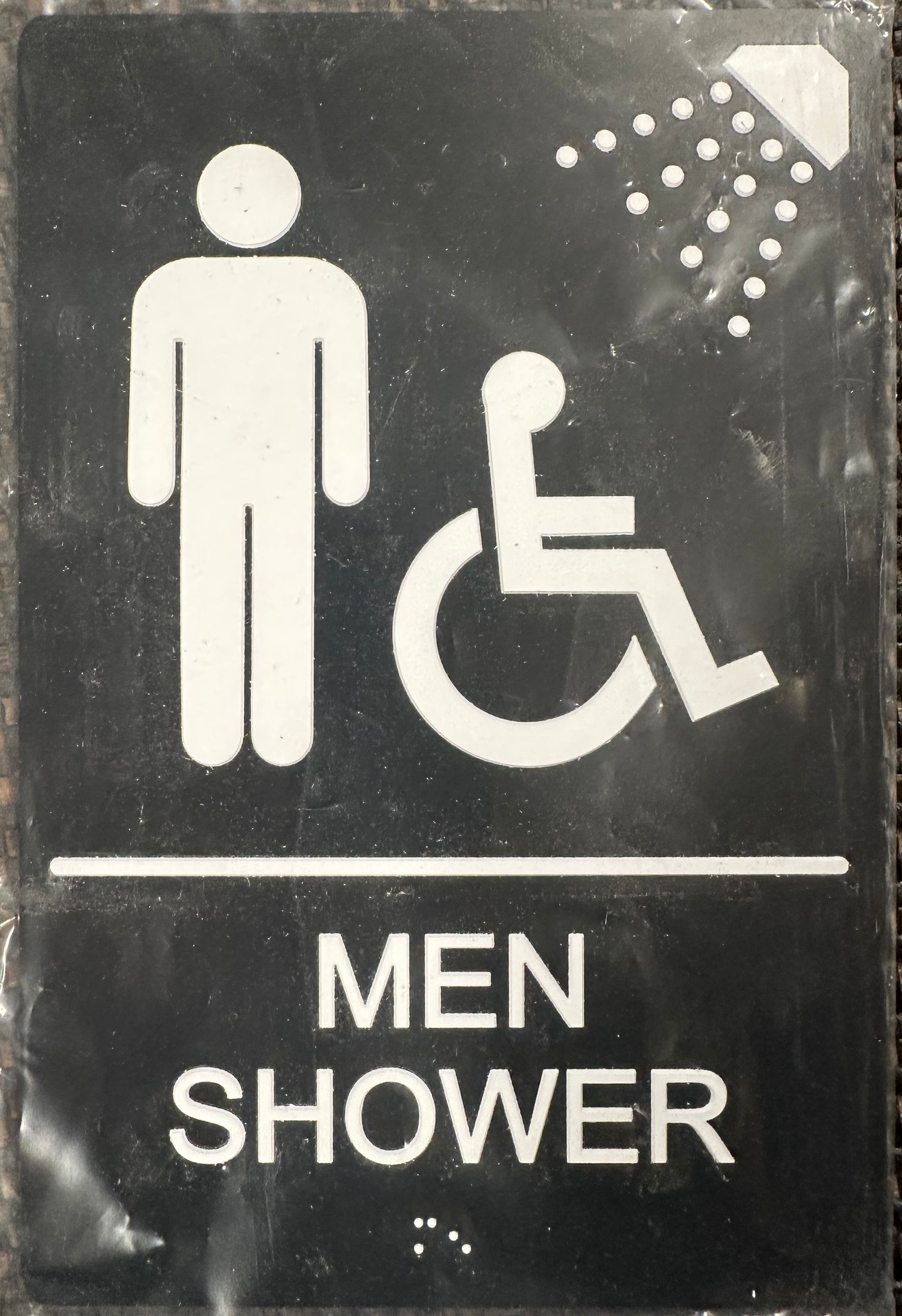 Men Wall Shower Wheelchair Black 6x9