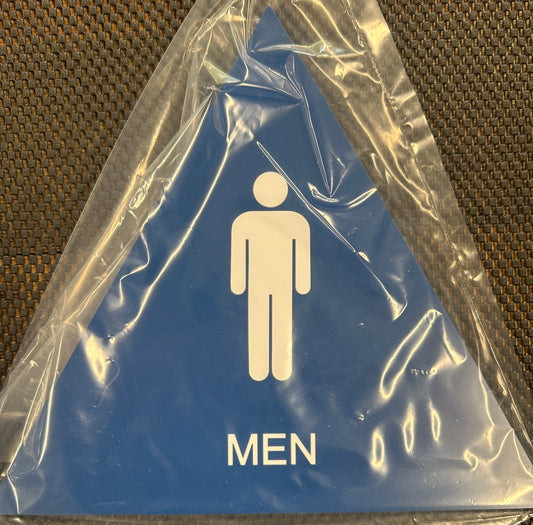 Men Door Blue Triangle