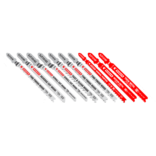 Jig Saw Blade Set for Wood & Metal (10-Piece)